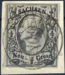 85: Old German States Saxony - Cancellations and seals