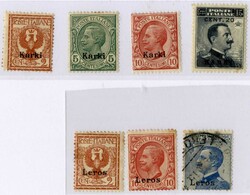 vier Pracht-Werte, dazu drei Werte V (1122)