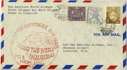 Pracht-Luftpostbrief von Tokyo nach Limerick/Irland mit rotem ...