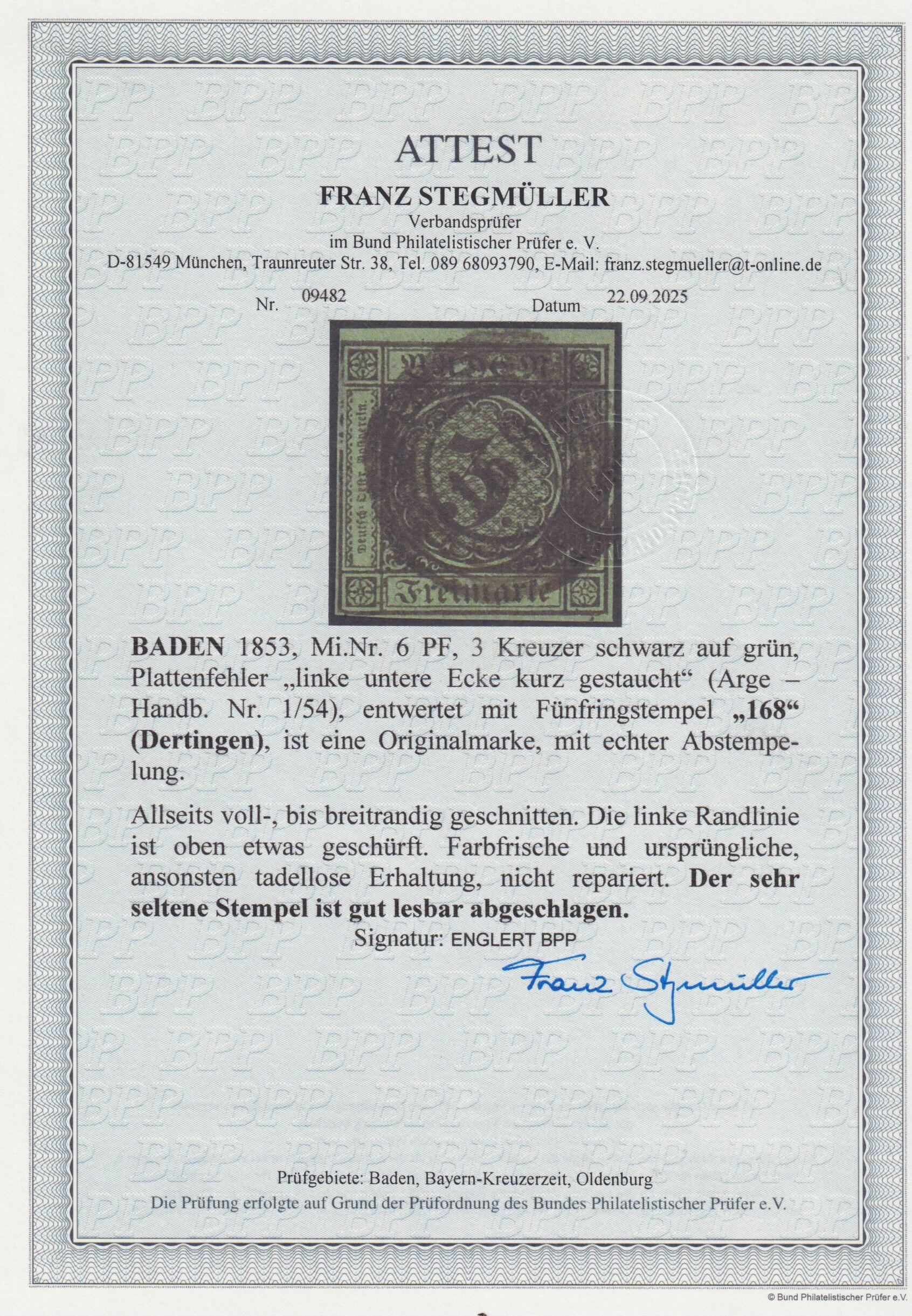 Image 1 for lot number 1064 for Südphila P. Feuser 105th Auction