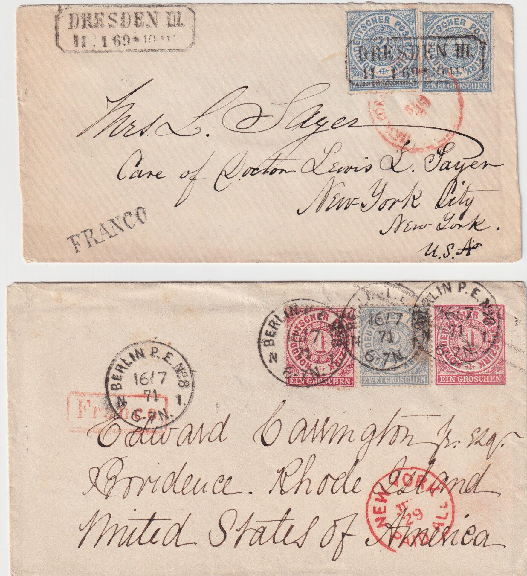 2 Gr. ultramarin (2) bzw. gezähnter 1 Gr. karmin und 2 Gr. ...