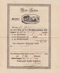 10010030: Old German States Baden Postscheine