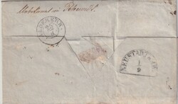 1845, BAMBERG, Segmentstempel nebst Ovalstempel auf Irrläuferbrief ...