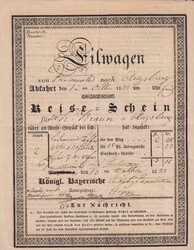 10015030: 旧ドイツ・バイエルン・郵便局レシート