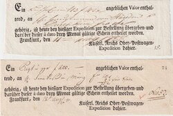 10095030: Old German States Thurn and Taxis Postscheine