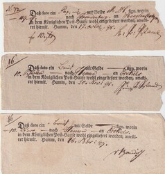 1786-1798, Hamm, 7 Einlieferungsscheine  Automatically generated ...