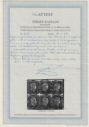 3 Sgr. a. gelb, voll- bis breitrandiger Luxus-Sechserblock mit klaren ...