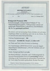 3 Sgr. a. gelb, kl. behandelte Bugspur, mit sehr seltener ...