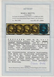 3 Sgr. a. gelb, breitrandiger Luxus-Viererstreifen (nebst ...