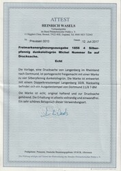 4 Pfge. grün, einzeln auf Luxus-Drucksache ("Gedrucktes") mit K1 ...