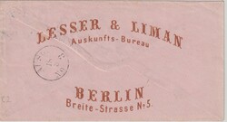 1 Gr. karmin, einzeln auf dek. rosa Luxus-Couvert nach Friedrichstadt ...