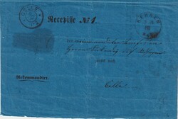 2 Gr. ultramarin, Prachtstück (kl. Knitter) mit K2 CELLE auf blauer ...