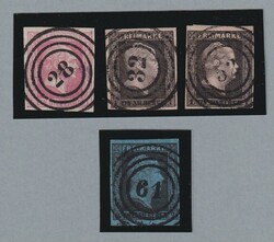 80: Germania - Stati de Prussia - Cancellations and seals