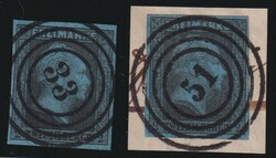80: Germania - Stati de Prussia - Cancellations and seals