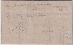 "1702" Zempelburg, innen neben Krone-Posthorn-Stempel (negativ) auf ...