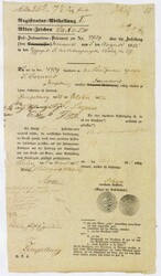 "1702" Zempelburg, innen neben Krone-Posthorn-Stempel (negativ) auf ...