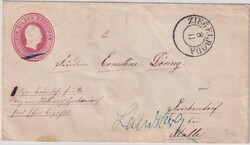 "1707" Ziegelroda (vorphil. Neben-K2), klar auf Couvert 1 Sgr. karmin ...