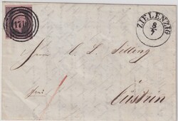 "1710" Zielenzig, schöner Luxusbrief mit Neben-K2 vom 8.7.1851 mit 1 ...