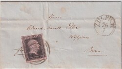 "1723" Zülpich, feiner kleiner Brief (Fingerhut-Nebenstempel) mit 1 ...