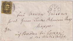 "1725" Zützer (vorphil. Neben-K1), klar auf Kabinettcouvert mit ...