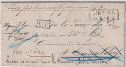 1871, 22.3., MEMEL, R2 auf Kabinettbrief eines franz. ...