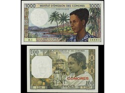110.550.185: Billets - Afrique - Comores