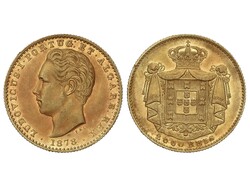 2.000 Reis. 1878. LUIZ I. 3,52 grs. AU (917). (Leves golpecitos). ...