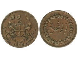 2 Cents. 1825. PENANG. 18,87 grs. AE. ESCASA. KM-15. MBC+.