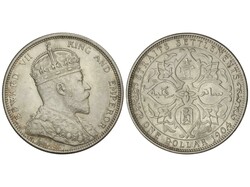 1 Dollar. 1904. EDWARD VII. 26,89 grs. AR. (Leves rayitas). KM-25. ...