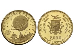 2.000 Francs. 1969. 7,77 grs. AU (900). 10 Aniversario de la ...