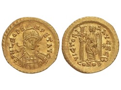 Sólido. 457-474 d.C. LEÓN I. CONSTANTINOPLA. Anv.: D. N. LEO PERPET ...