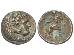 Tetradracma. 336-323 a.C. ALEJANDRO MAGNO. BABILONIA. Anv.: Cabeza de ...