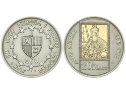 20 Diners. 1991. AR + plaqueta AU. Acuerdo C.E.E. Carlomagno. En ...