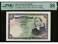 500 Pesetas. 19 Febrero 1946. Francisco de Vitoria. Precintado y ...