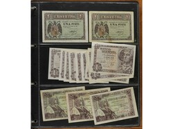 Lote 100 billetes 1 a 10.000 Pesetas. 1906 a 1985. Pequeña ...