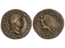 Dupondio. 66 d.C. NERÓN. Anv.: IMP. NERO CAESAR AVG. P. MAX. TR. P. ...