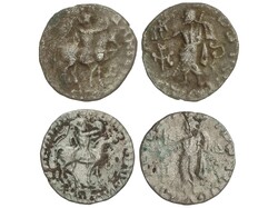 Lote 2 monedas Dracma. 35-5 d.C. AZES II. INDO-ESCITAS. BACTRIA. ...