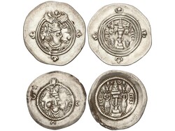 Lote 2 monedas Dracma. KHUSRO II, KAVAD I. AR. MBC a MBC+.