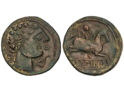 As. 120-20 a.C. CUELIOCOS (Zona alta del Ebro). Anv.: Cabeza ...