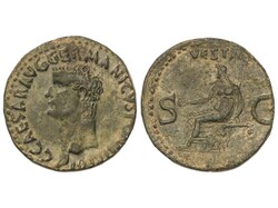 As. 37 d.C. AUGUSTO. Anv.: C. CAESAR AVG. GERMANICVS PON. M. TR. POT. ...