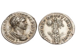 Denario. 103-112 d.C. TRAJANO. Anv.: IMP. TRAIANO AVG. GER. DAC. P. M ...