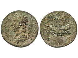 Sestercio. 132-134 d.C. ADRIANO. Anv.: HADRIANVS AVGVSTVS. Cabeza ...