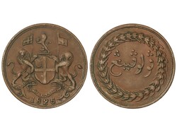 2 Cents. 1825. PENANG. 18,87 grs. AE. KM-15. MBC+.