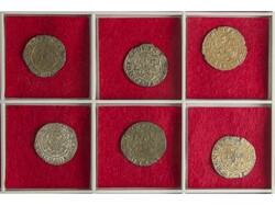 Lote 6 monedas Blanca. ENRIQUE II. BURGOS (2), CUENCA (2), CORUÑA, ...