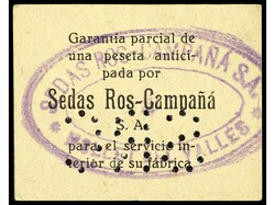 5 Cèntims. MOLLET DEL VALLÈS. SEDAS ROS CAMPAÑÁ S.A. Cartón. ...