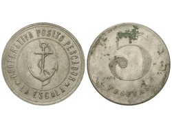 5 Pesetas. COOPERATIVA PÓSITO PESCADOR. LA ESCALA. Ni. Rotura de ...