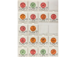 Lote 58 fichas y vales. Muchas diferentes. A EXAMINAR. MBC+ a SC.