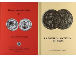 Lote 9 libros. Incluye VARIA NUMMORUM V; PRONTUARIO DE LA MONEDA ...