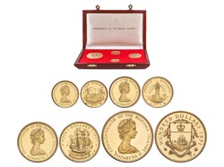 Serie 4 monedas 10, 20, 50 y 100 Dollars. 1971. Peso total de 72,08 ...