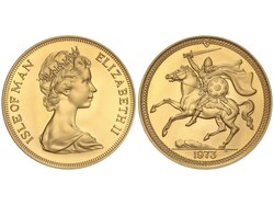 5 Pounds. 1973. ELIZABETH II. 39,94 grs. AU (917). Vikingo a caballo. ...